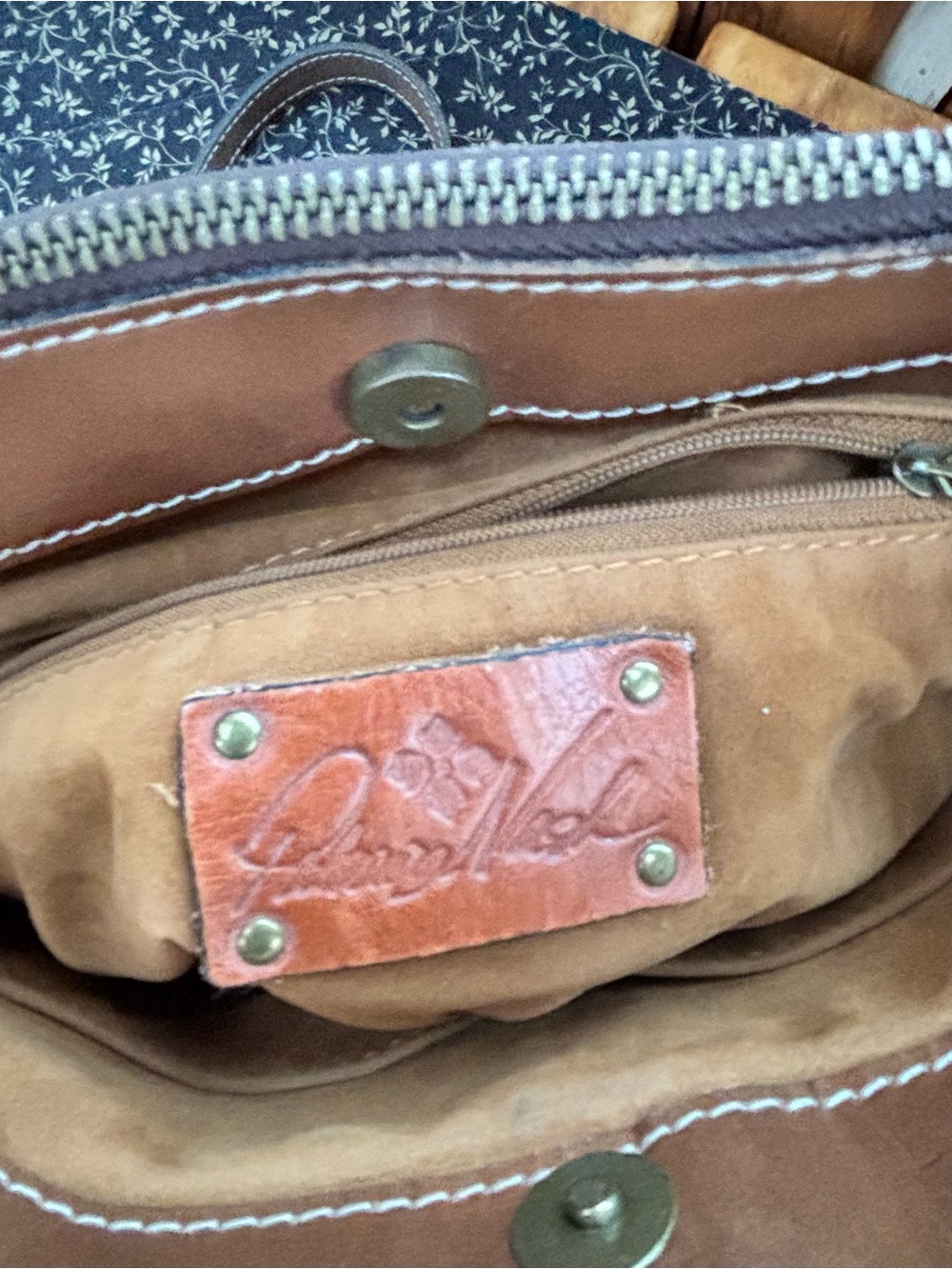 Patricia Nash Tuscania Leather Crossbody Bag - Signature Map Print - Picture 5 of 10